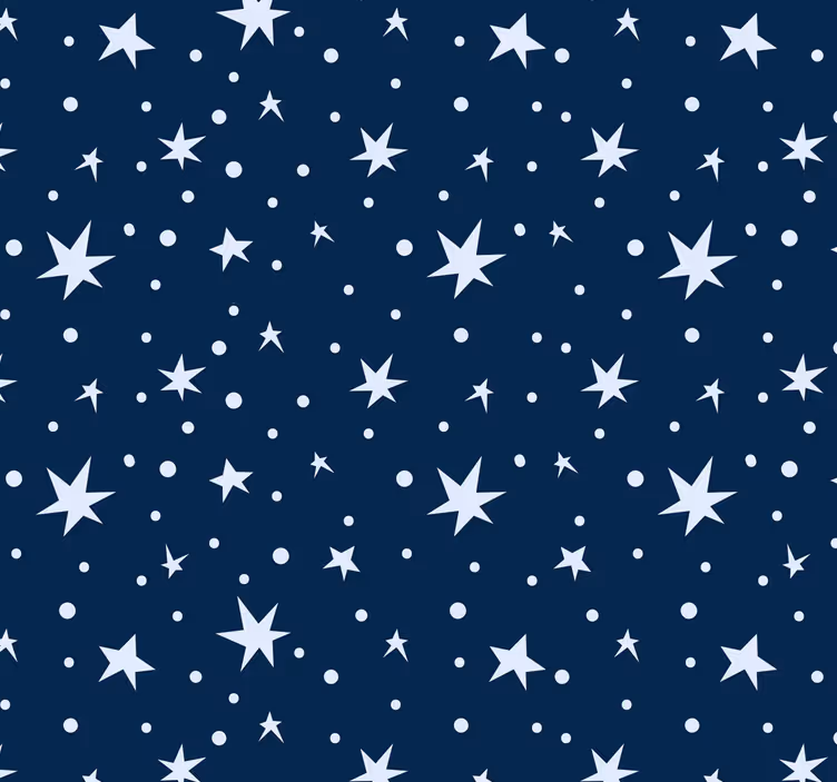 papel de parede estrelas Estrelas em azul marinho - TenStickers