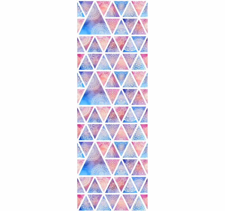 papel de parede triângulos Triângulos coloridos - TenStickers