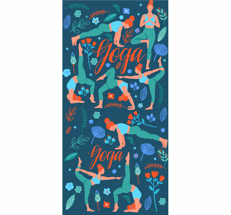 papel de parede para quarto feminino jovem Mulher fazendo ioga - TenStickers