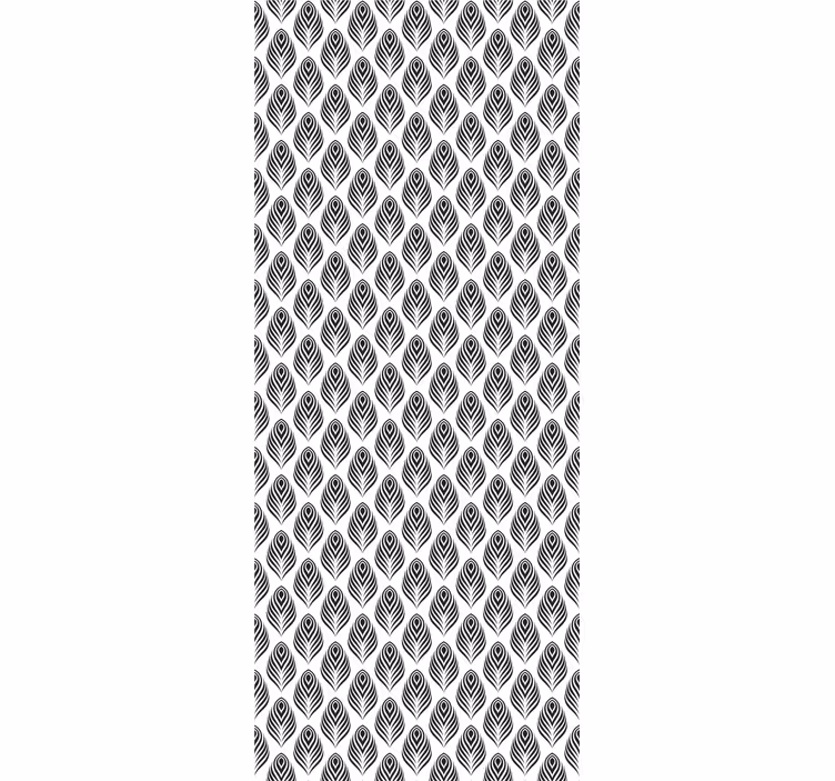 papel de parede para quarto Pavão preto e branco - TenStickers