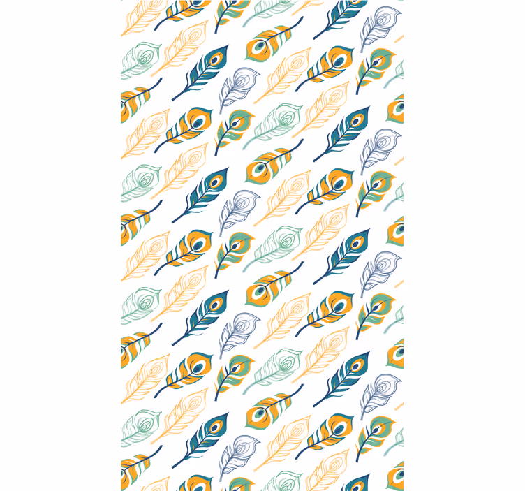 papel de parede artístico elegância emplumada - TenStickers