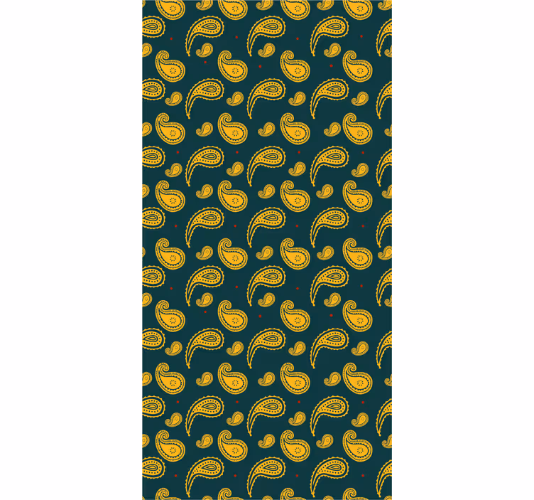 papel de parede ornamental desenho com motivo paisley - TenStickers