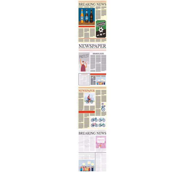 papel de parede letras colagem de jornal - TenStickers