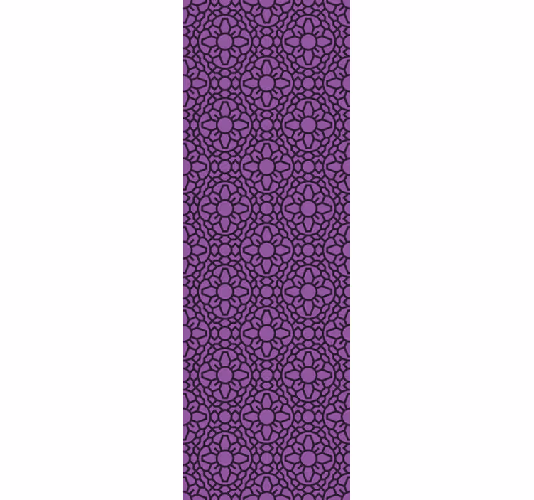 papel de parede floral padrão geométrico floral - TenStickers