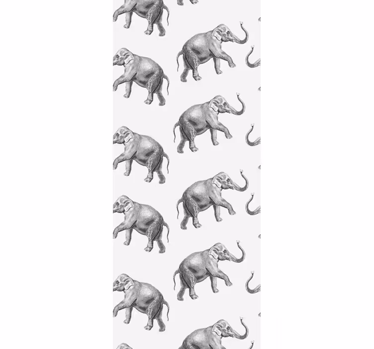 Papel de parede elefantes repetição de elefante - TenStickers