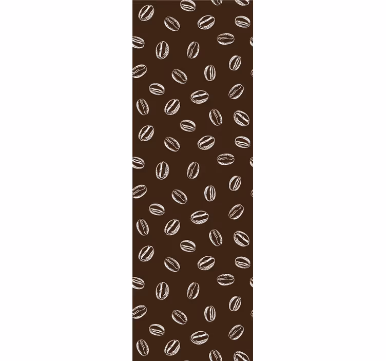 Papel de parede gabinete padrão de grãos de café - TenStickers