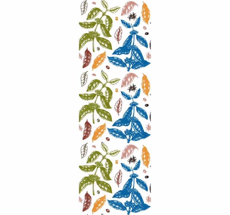 Papel de parede folhas impressão botânica - TenStickers