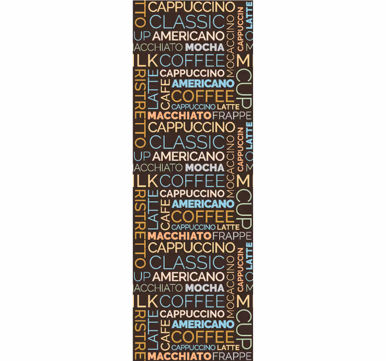papel de parede letras tipografia de café - TenStickers