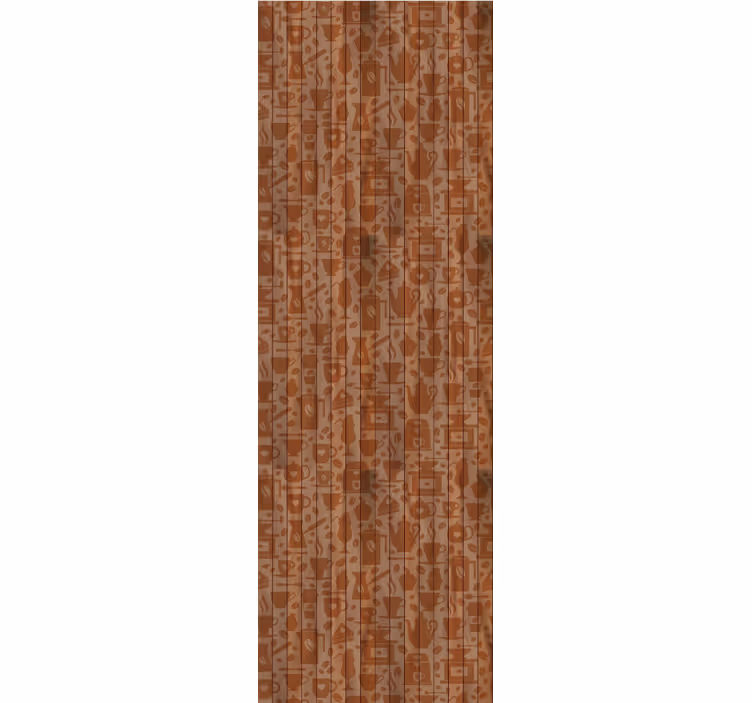papel de parede para cozinha Padrão de madeira de café - TenStickers