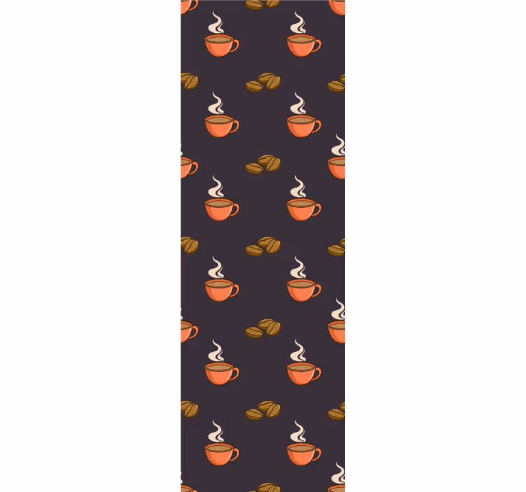 Papel de parede personalizável padrão de hora do café - TenStickers