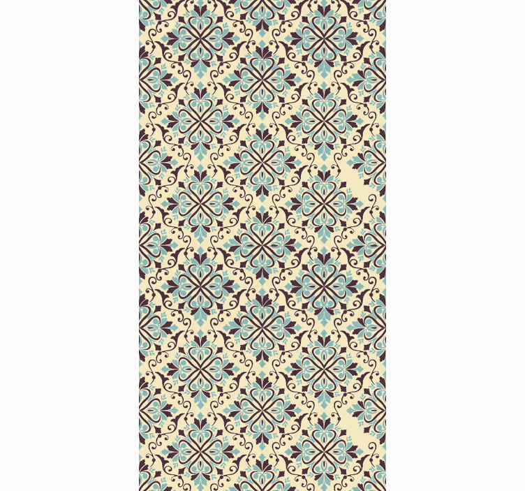 papel de parede azulejo design de azulejos ornamentados - TenStickers