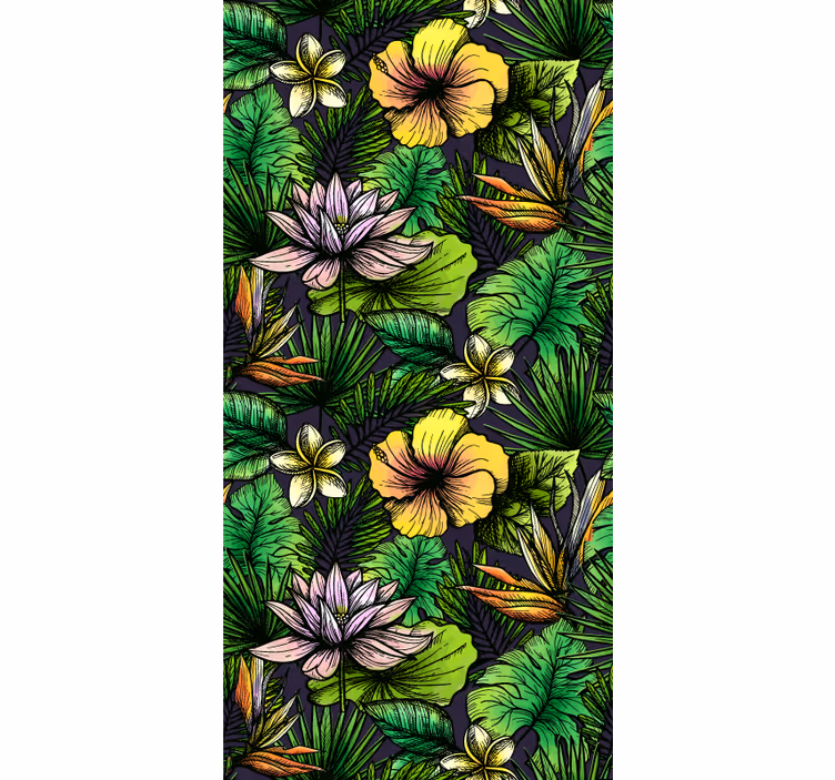 Papel de parede natureza flor tropical - TenStickers