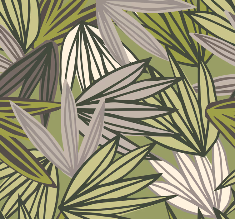 papel de parede Selva de papel de parede com três sem frutas - TenStickers