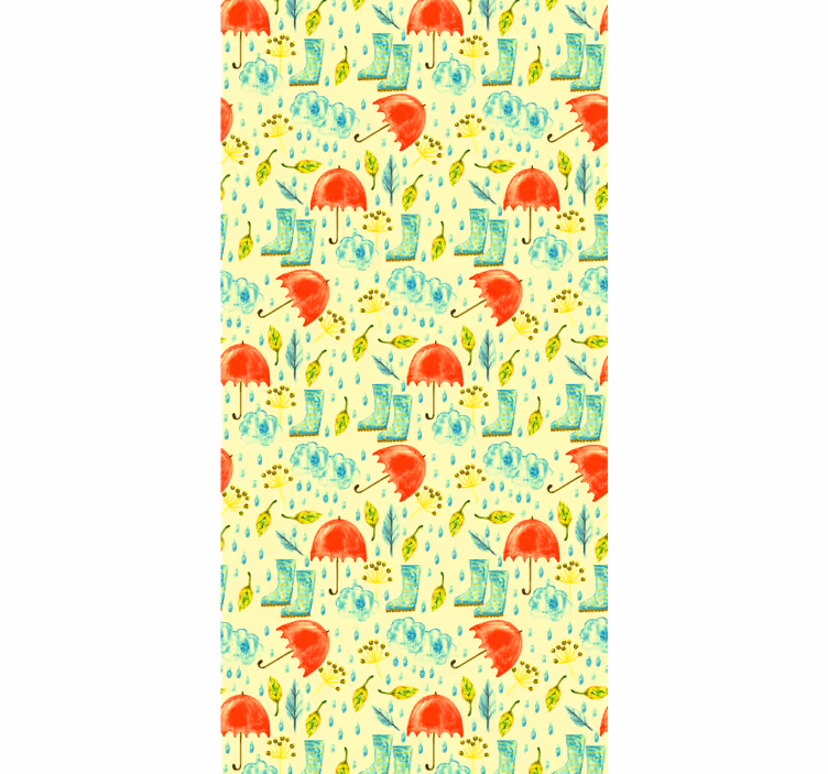 Papel de parede natureza padrão de dia chuvoso - TenStickers