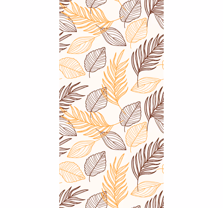 papel de parede casa de banho Planta de cereal de ouro e vermelho - TenStickers