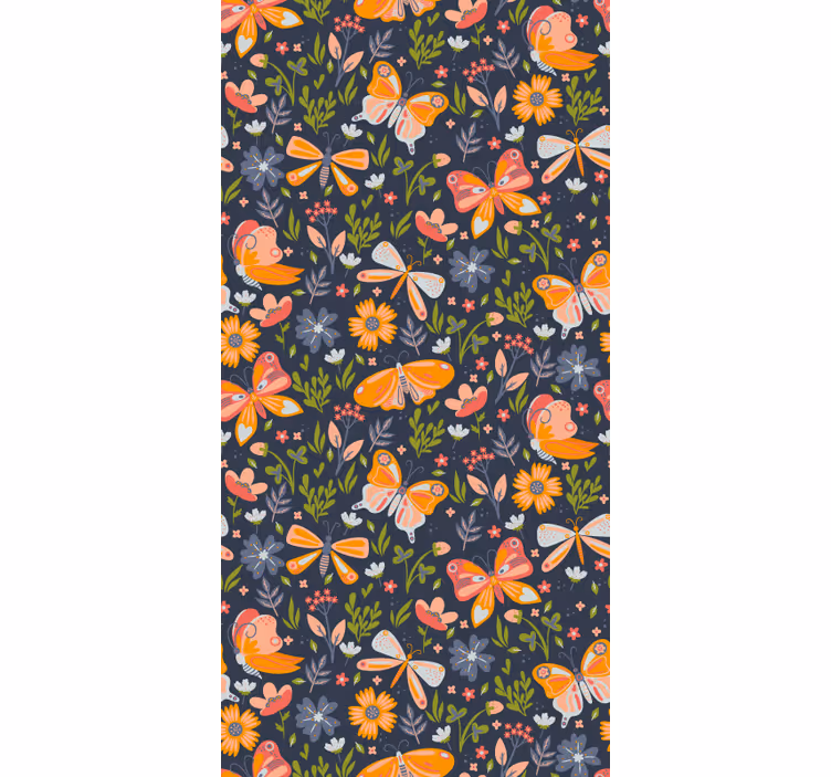 papel de parede borboletas painel de jardim de borboletas - TenStickers