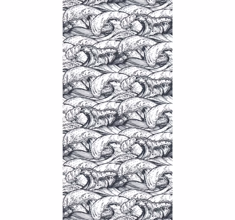 Papel de parede natureza padrão de ondas do mar - TenStickers