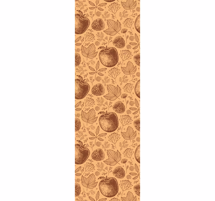 Papel de parede natureza padrão de folhagem outonal - TenStickers