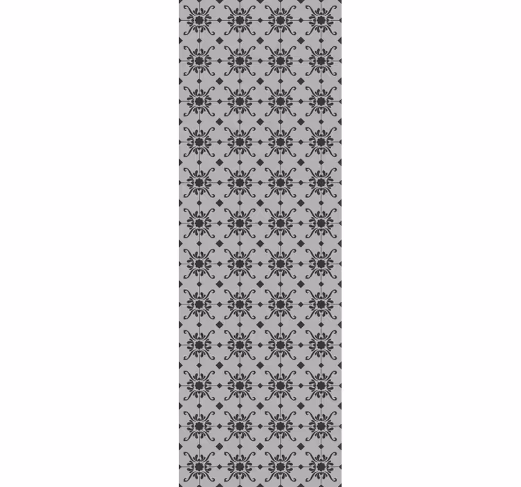 papel de parede outras texturas Padrão cinza marroquino - TenStickers