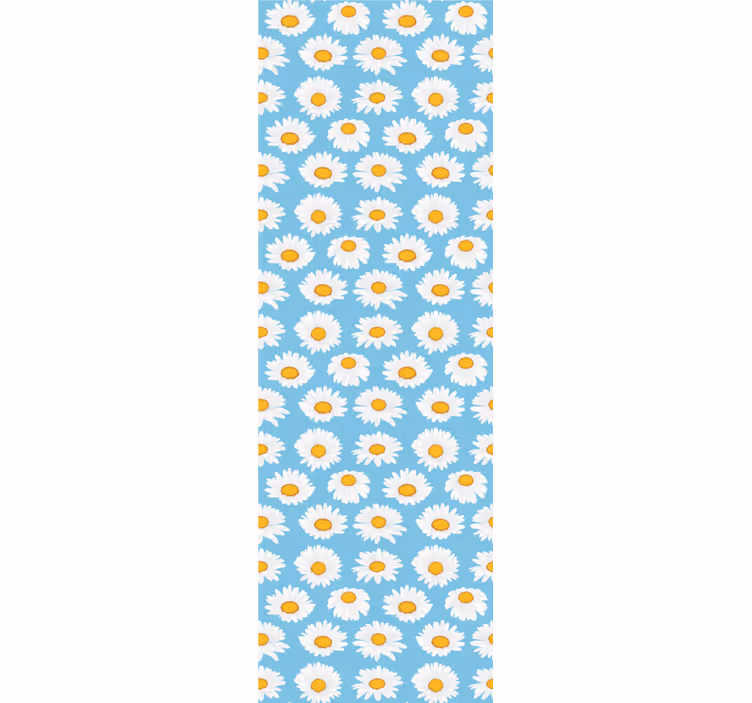 papel de parede flores margarida estampada - TenStickers