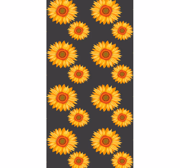 papel de parede floral Girassóis realistas - TenStickers