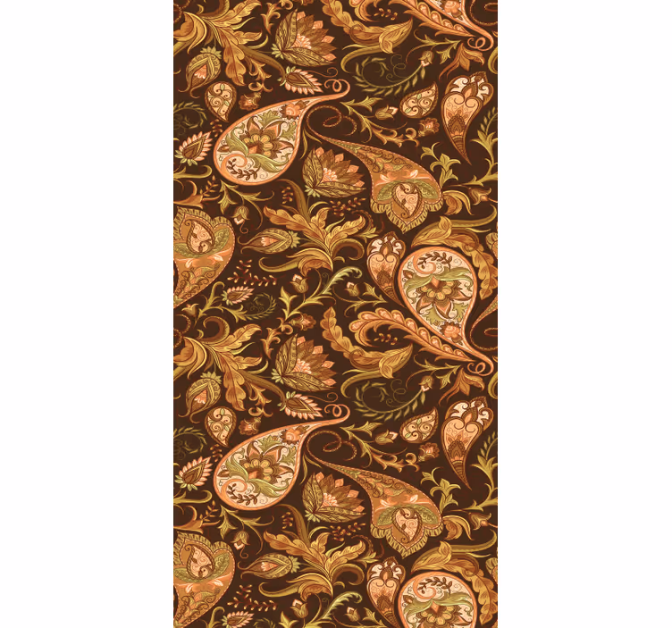 papel de parede floral motivos botânicos ornamentados - TenStickers