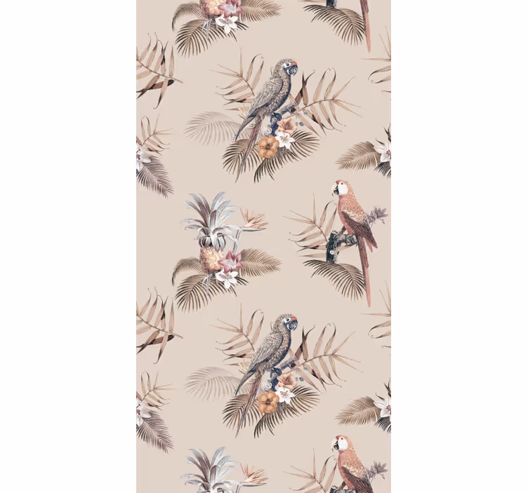 Papel de parede papagaio elegância de papagaio tropical - TenStickers