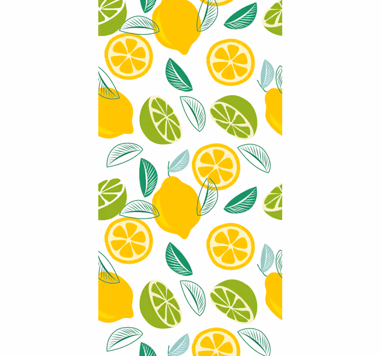 papel de parede para cozinha motivo cítrico - TenStickers