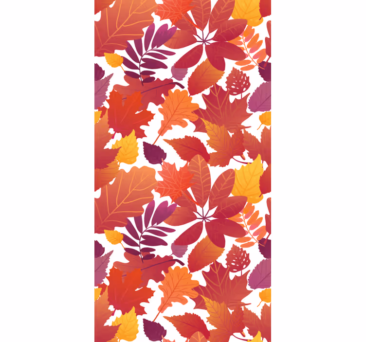 papel de parede moderno Padrão de folhas de outono - TenStickers