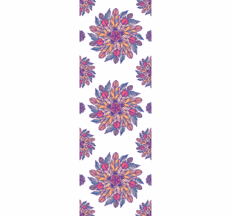 papel de parede flores motivo de explosão floral - TenStickers
