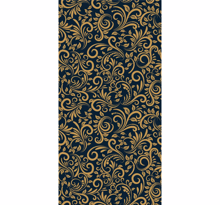 papel de parede floral Versace ouro preto - TenStickers