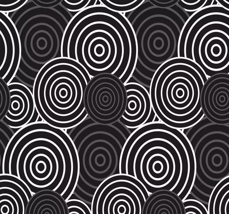 papel de parede formas geométricas círculos concêntricos - TenStickers