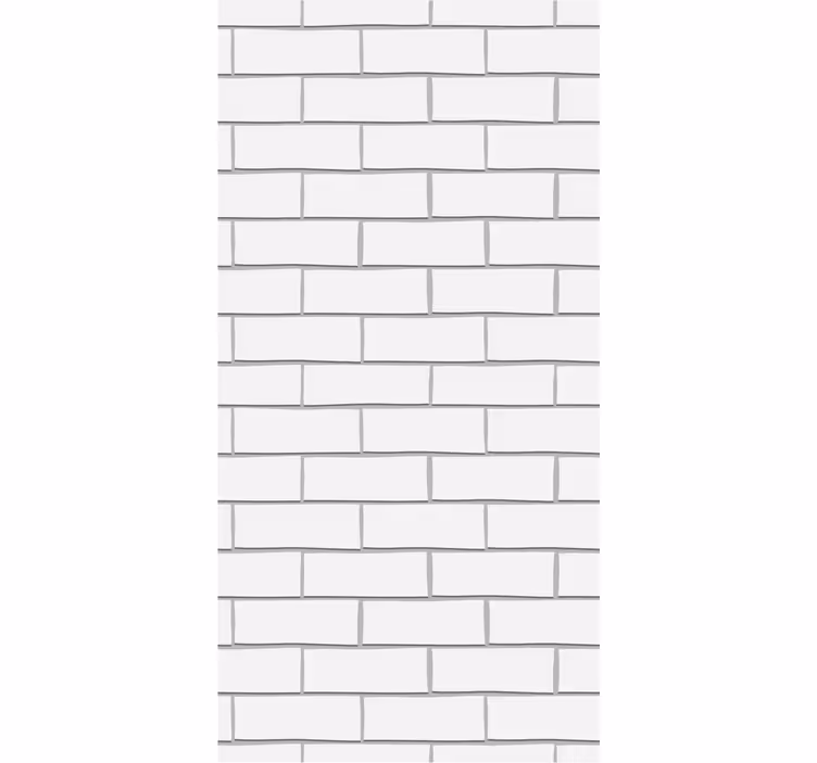 papel de parede tijolo Tijolos grossos brancos - TenStickers
