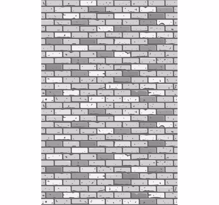 papel de parede tijolo alvenaria monocromática - TenStickers
