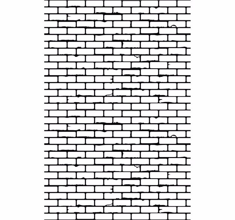 papel de parede tijolo Padrão de tijolo branco desgastado pelo te - TenStickers