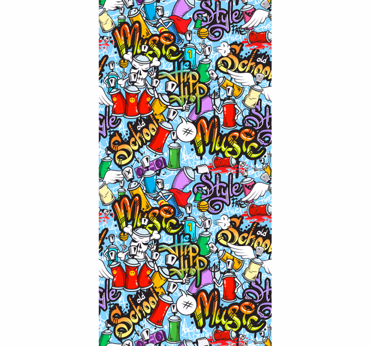 papel de parede artístico elementos de grafite - TenStickers
