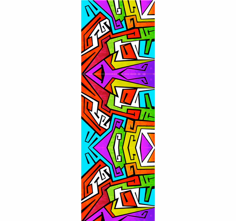 Papel de parede infanto juvenil com vibrância geométrica - TenStickers