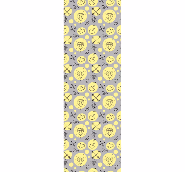 papel de parede artístico mistura de símbolos de doodle - TenStickers