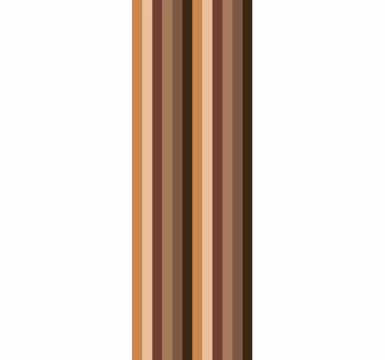 Papel de parede gabinete riscas verticais marrons - TenStickers