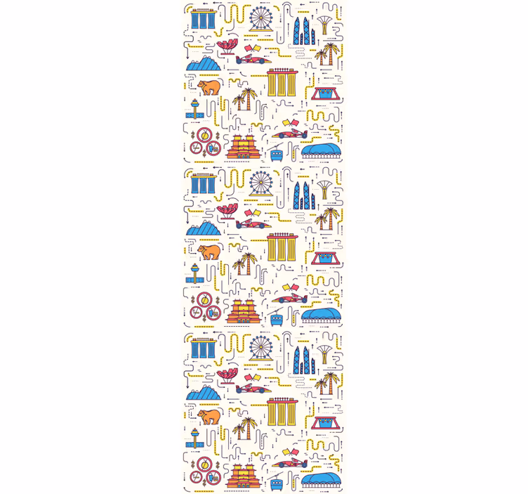 Papel de parede cidades e países diversão na paisagem urbana - TenStickers