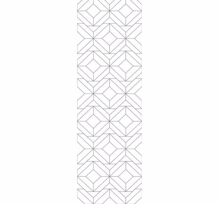 Papel de parede gabinete Padrão geométrico branco - TenStickers