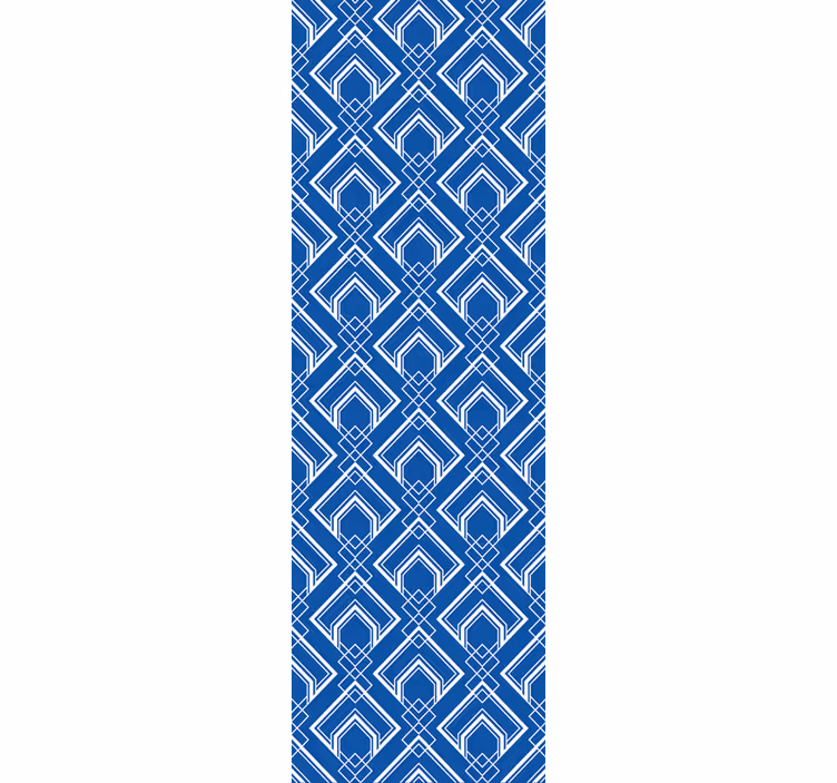 papel de parede formas geométricas padrão geométrico azul - TenStickers