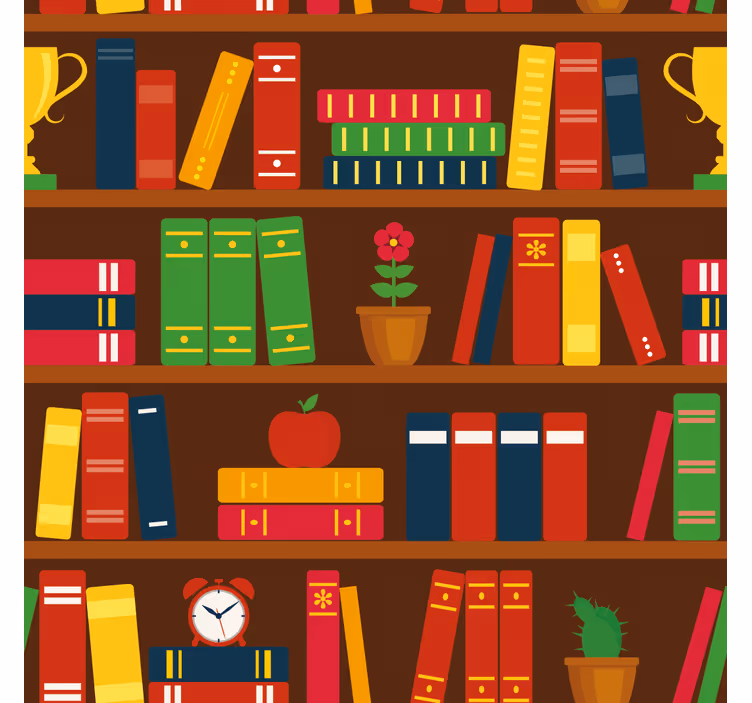 Papel de parede gabinete motivo da biblioteca - TenStickers