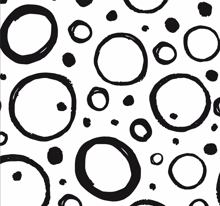 papel de parede formas geométricas círculos abstratos - TenStickers
