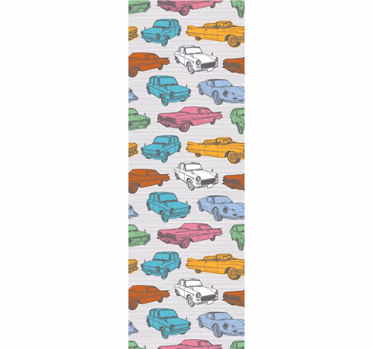 papel de parede clássico Carros clássicos coloridos - TenStickers