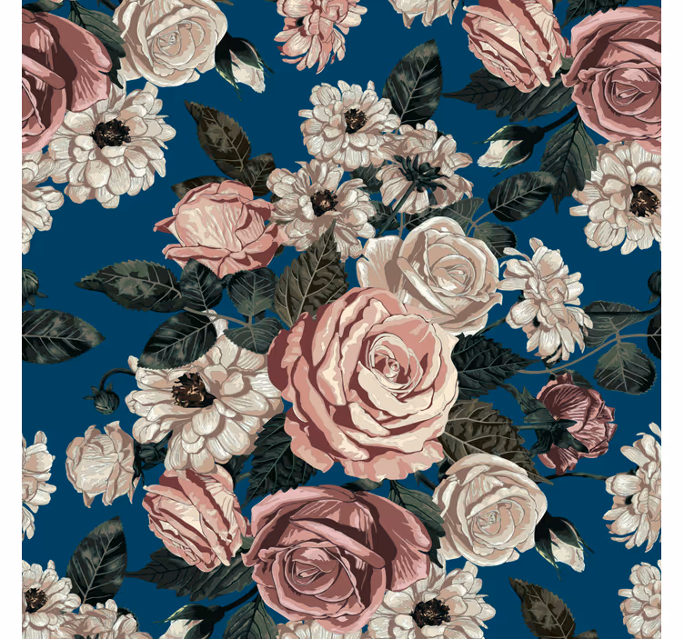 papel de parede flores floral elegante - TenStickers