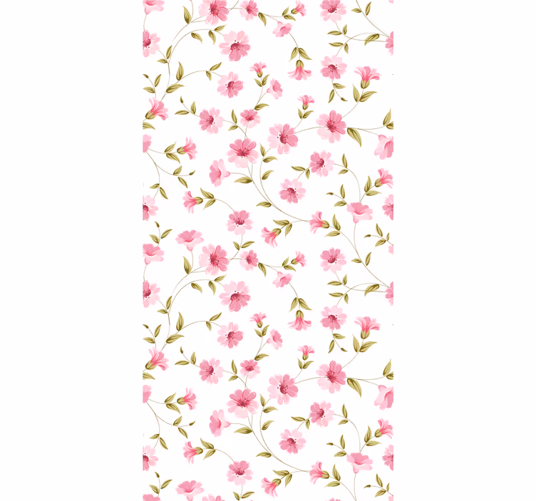 papel de parede floral Padrão de flor desabrochando - TenStickers