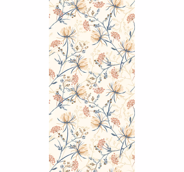 papel de parede flores brisa botânica - TenStickers
