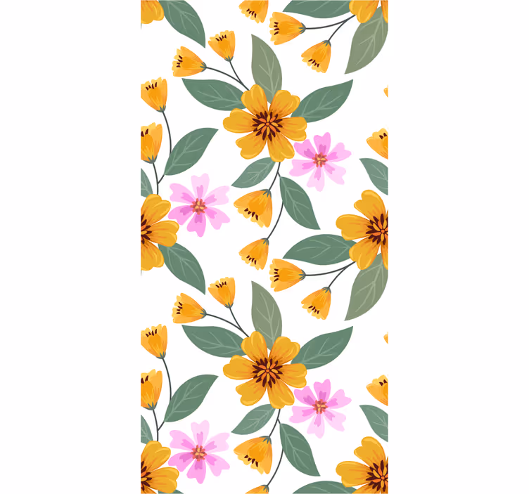 papel de parede flores abundância floral - TenStickers