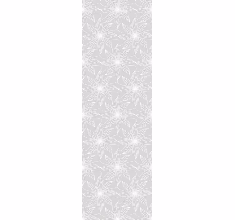 papel de parede cinzento geometria floral - TenStickers